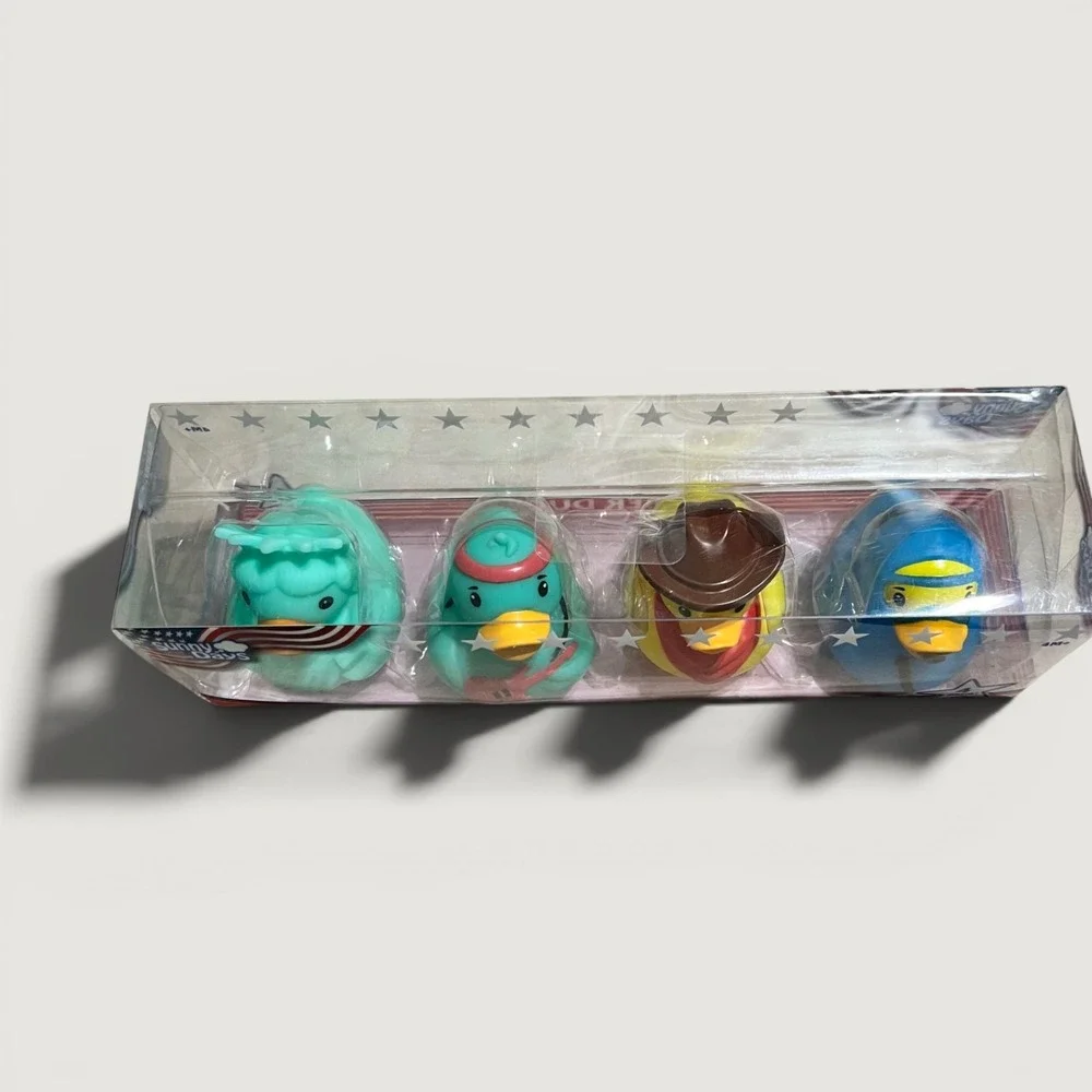 Sunny Days 4 Pack Rubber Ducks Statue of Liberty Rockstar Cowboy Scuba